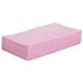 Boardwalk Towels & Wipes, Pink/White, Polyester; Rayon, 200 Wipes, 12" x 21", 200 PK BWKN8140